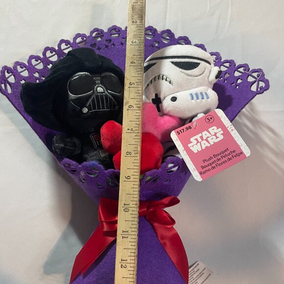 Star Wars Valentine's Day Plush Bouquet W/ Darth Vader& Stormtrooper Plush NWT - Picture 3 of 3